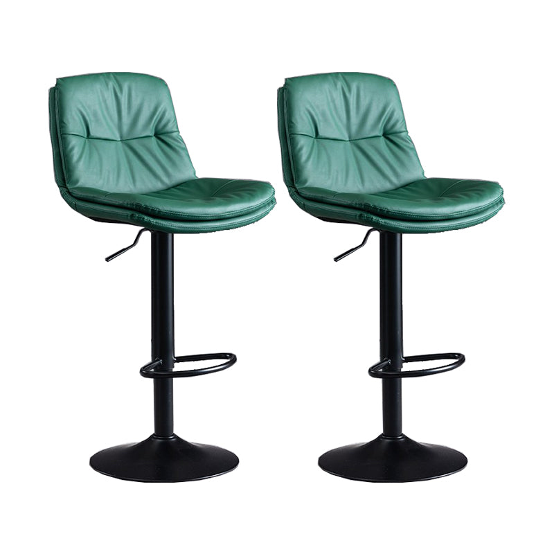 Faux Leather Swivel Bar Chair Modern Armless Upholstered Bar Stool