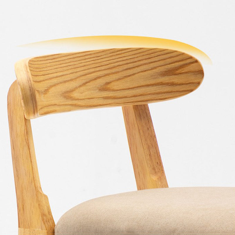 Modern Rubberwood Dessert Shop Barstool Footrest Matte Finish Stool