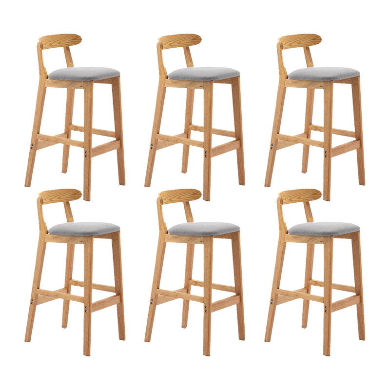 Modern Rubberwood Dessert Shop Barstool Footrest Matte Finish Stool
