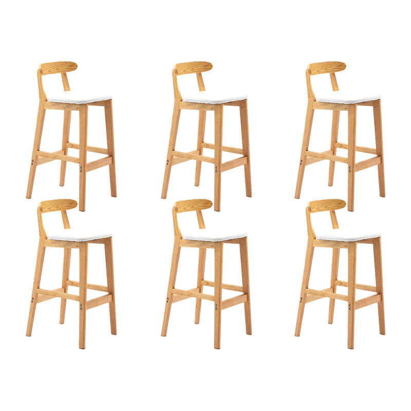 Modern Rubberwood Dessert Shop Barstool Footrest Matte Finish Stool