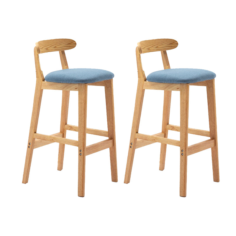 Modern Rubberwood Dessert Shop Barstool Footrest Matte Finish Stool