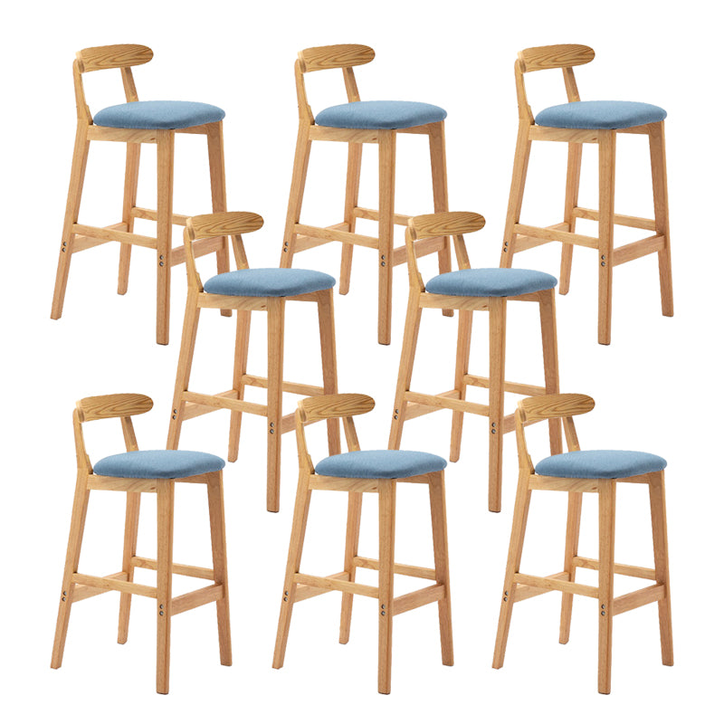 Modern Rubberwood Dessert Shop Barstool Footrest Matte Finish Stool