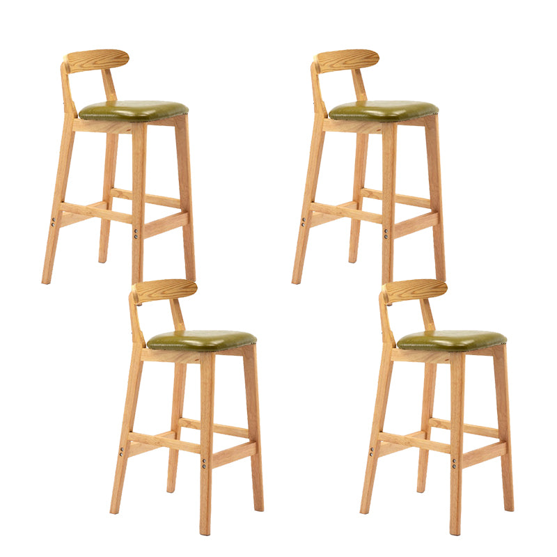 Modern Rubberwood Dessert Shop Barstool Footrest Matte Finish Stool
