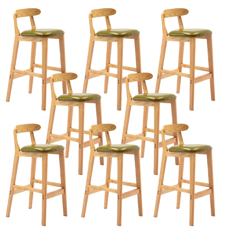 Modern Rubberwood Dessert Shop Barstool Footrest Matte Finish Stool
