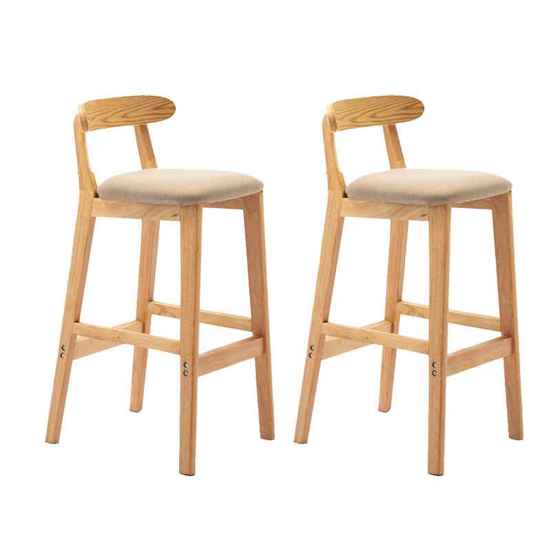 Modern Rubberwood Dessert Shop Barstool Footrest Matte Finish Stool