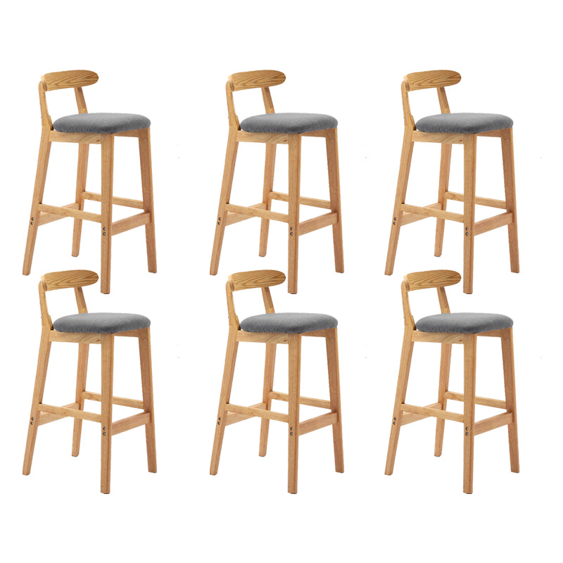 Modern Rubberwood Dessert Shop Barstool Footrest Matte Finish Stool