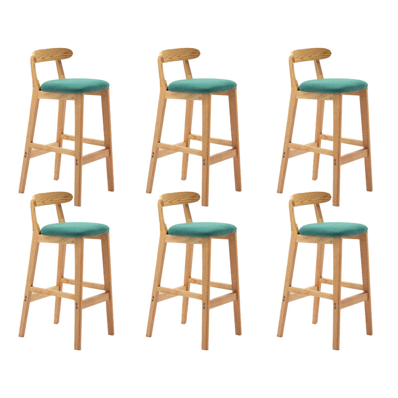 Modern Rubberwood Dessert Shop Barstool Footrest Matte Finish Stool