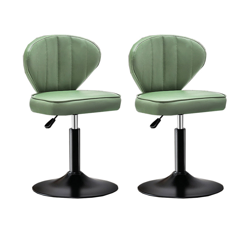 Home Swivel Adjustable Height Stool Modern Matte Finish Leather Barstool