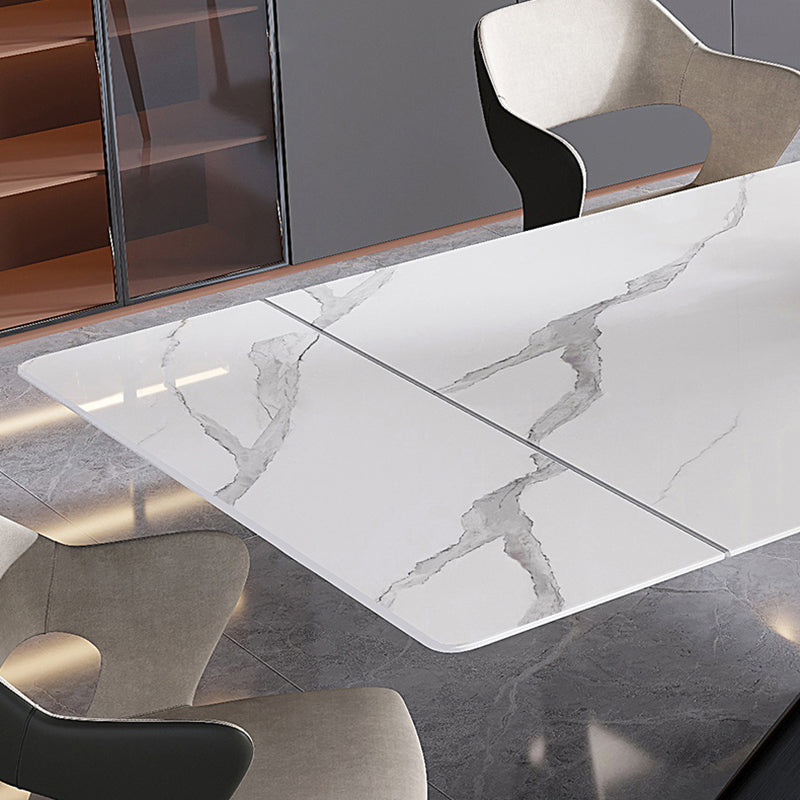 Modern Rectangle Sintered Stone Table Set 1/4/5 Pieces Dining Set