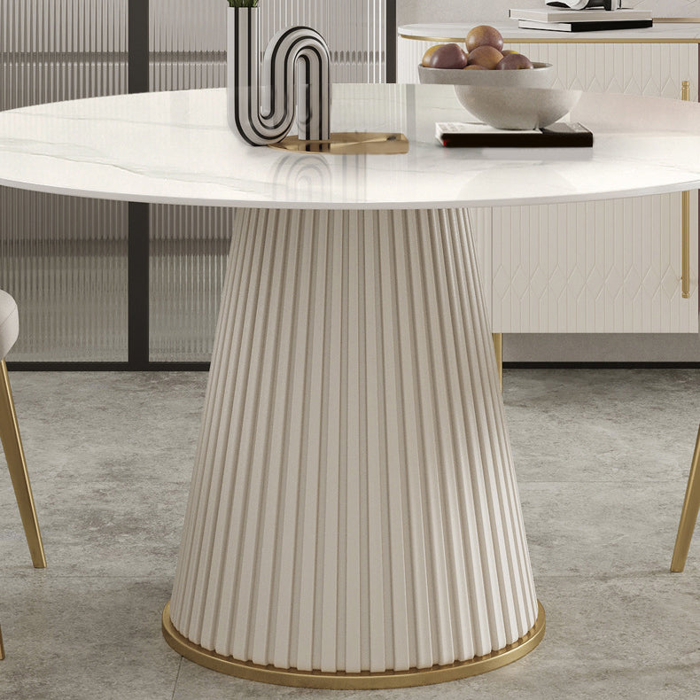 Nordic Glam Rectangle Sintered Stone Table Set 1/2/3/5/7 Pieces Dining Set