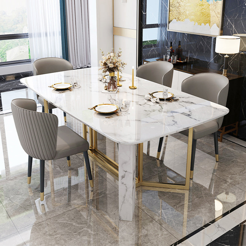 Nordic Glam Sintered Stone Table Set 1/4/5/7 Pieces Dining Set