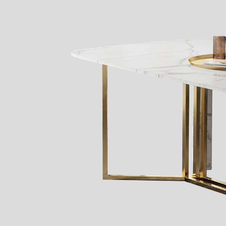 Nordic Glam Sintered Stone Table Set 1/4/5/7 Pieces Dining Set