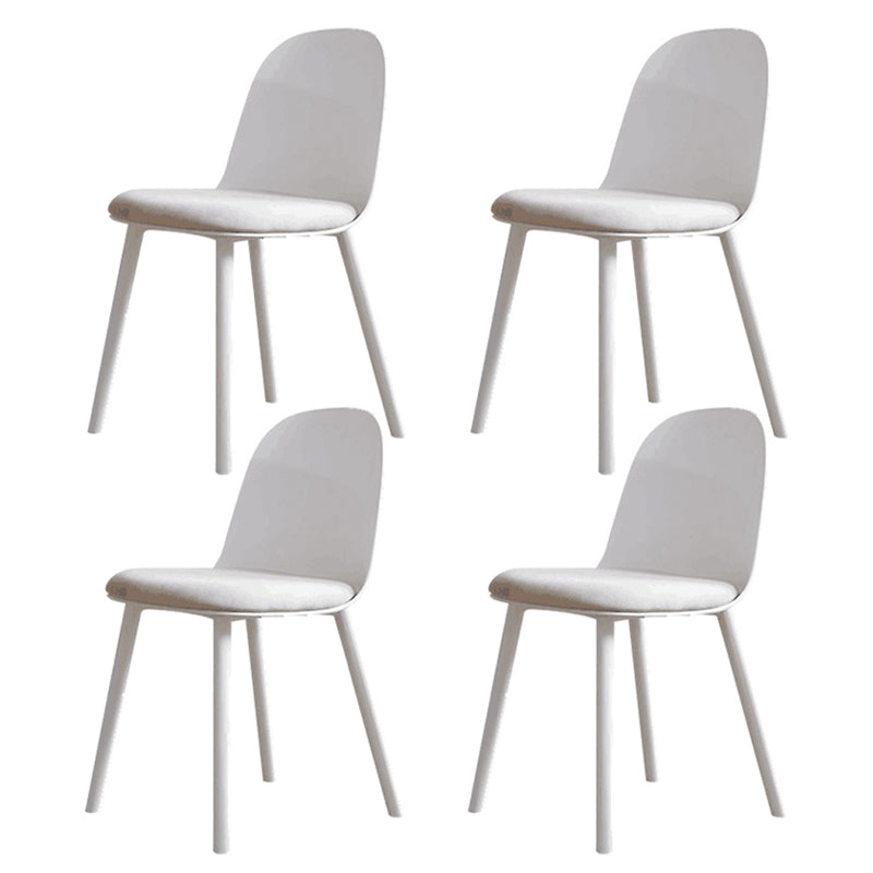 Round Dining Table Set 1/3/4/5 Pcs Acrylic Base Dining Table with Plastic Side Chairs