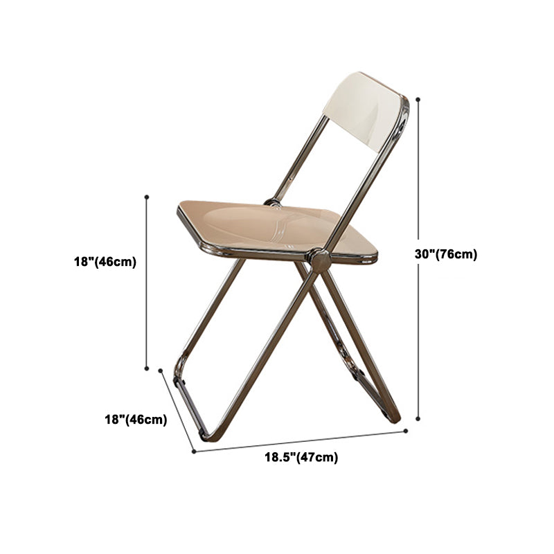 Round Dining Table Set 1/3/4/5 Pcs Acrylic Base Dining Table with Plastic Side Chairs