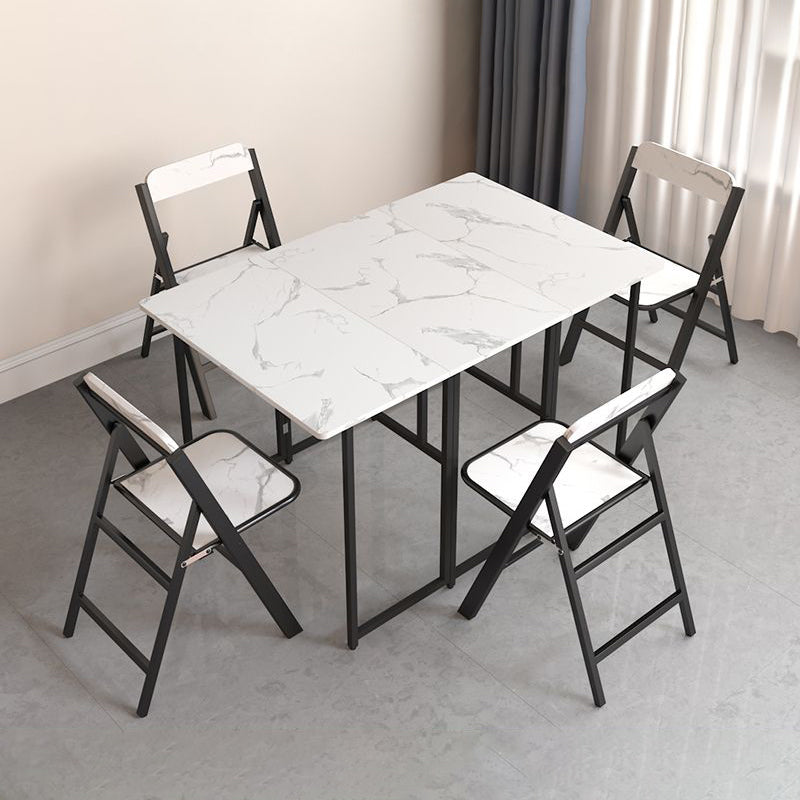 Wood Dining Set 1/2/3/5/7 Pcs Folding Dining Table and Chairs