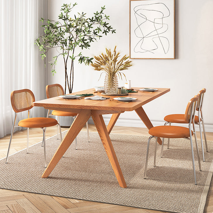 Rectangle Dining Set 1/2/5 Pcs Solid Wood Dining Table and Chairs