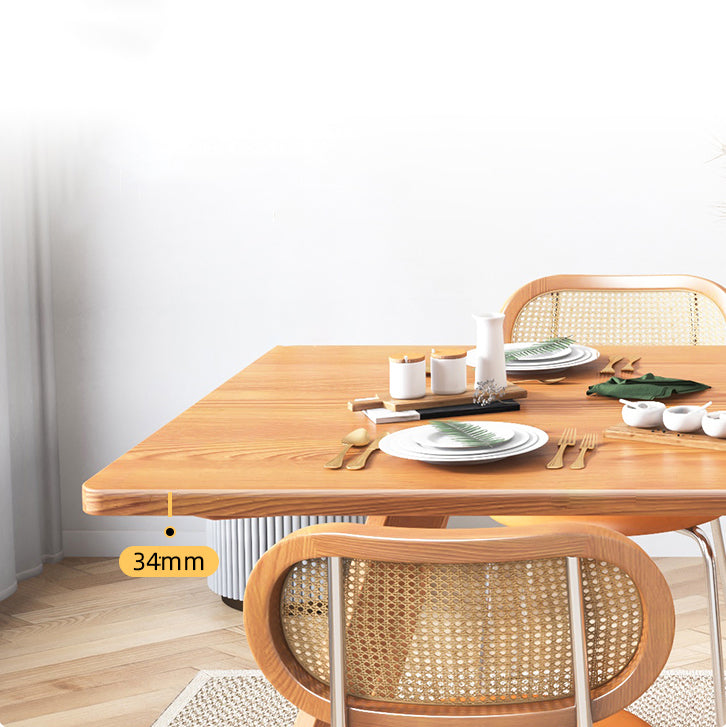 Rectangle Dining Set 1/2/5 Pcs Solid Wood Dining Table and Chairs