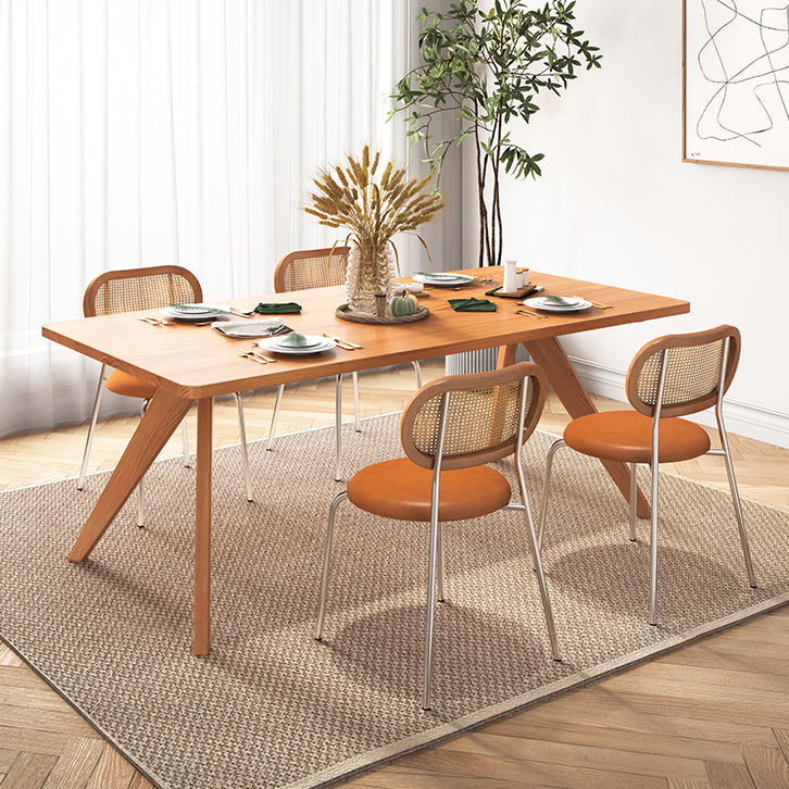 Rectangle Dining Set 1/2/5 Pcs Solid Wood Dining Table and Chairs