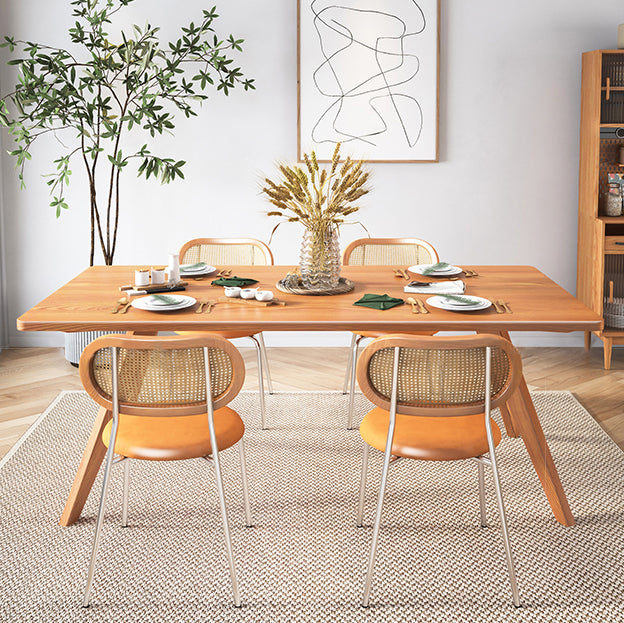 Rectangle Dining Set 1/2/5 Pcs Solid Wood Dining Table and Chairs