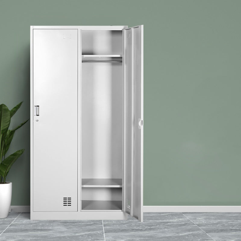 Contemporary Style Wardrobe Metal Home Wardrobe Closet with Locks