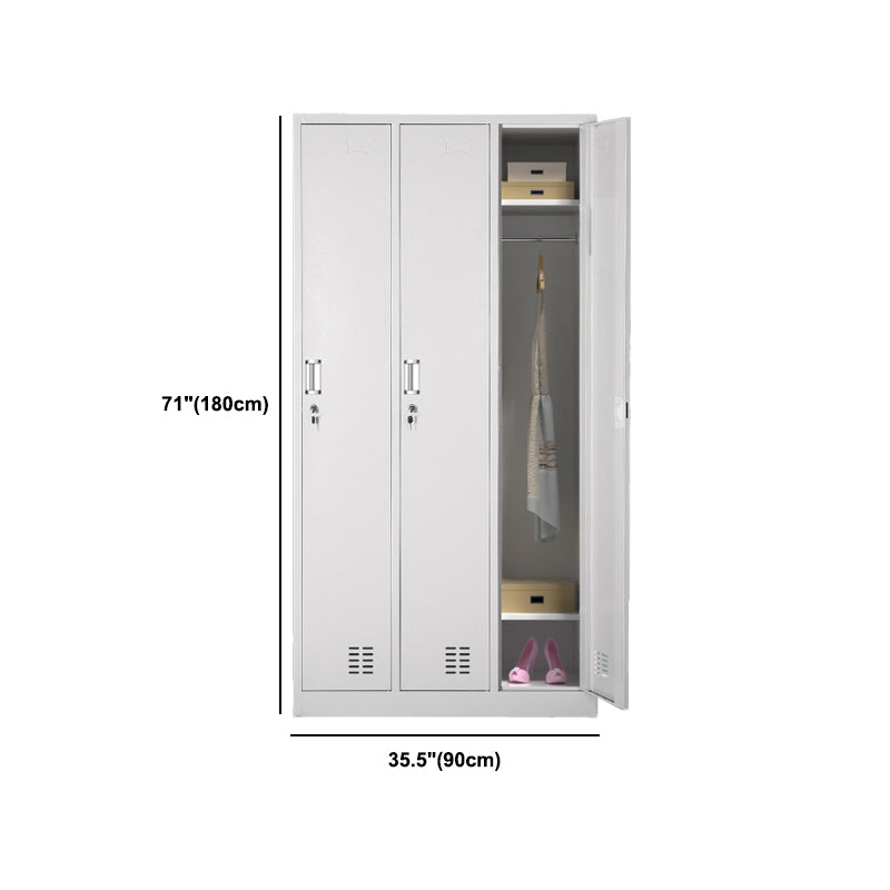 Contemporary Style Wardrobe Metal Home Wardrobe Closet with Locks