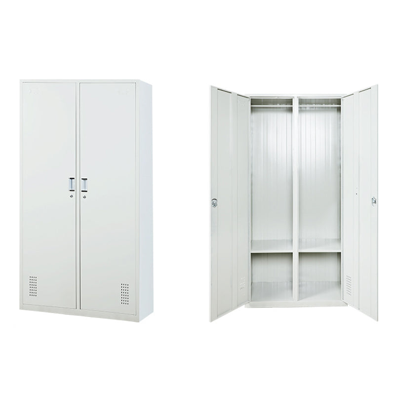 Modern Style Metal Wardrobe White Colour Freestanding Wardrobe Closet