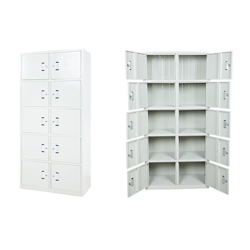 Modern Style Metal Wardrobe White Colour Freestanding Wardrobe Closet