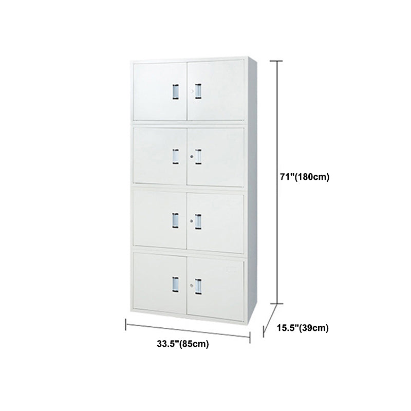 Modern Style Metal Wardrobe White Colour Freestanding Wardrobe Closet