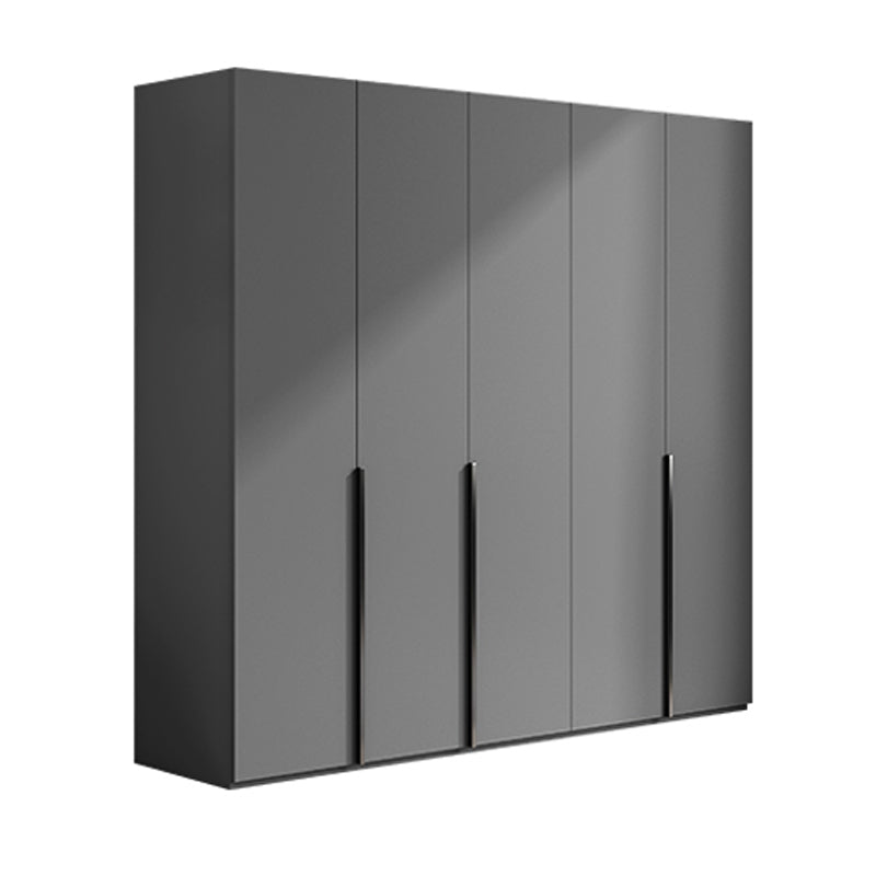 Gray Colour Wardrobe Armoire Wood Bedroom Wardrobe Closet with 1 Drawer