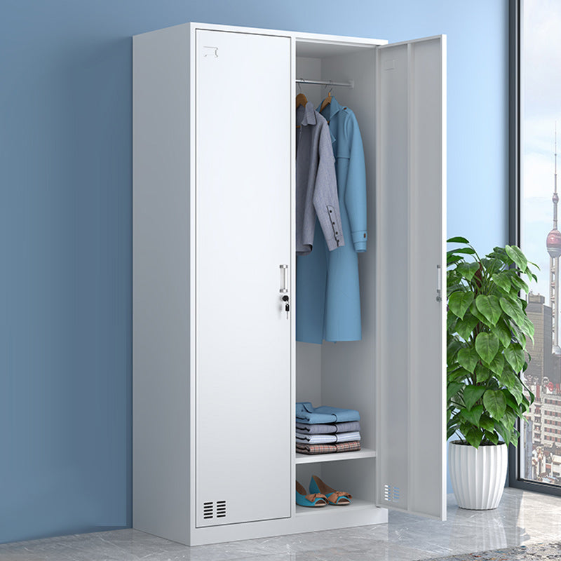 Contemporary Wardrobe Metal White Colour Wardrobe Closet for Bedroom