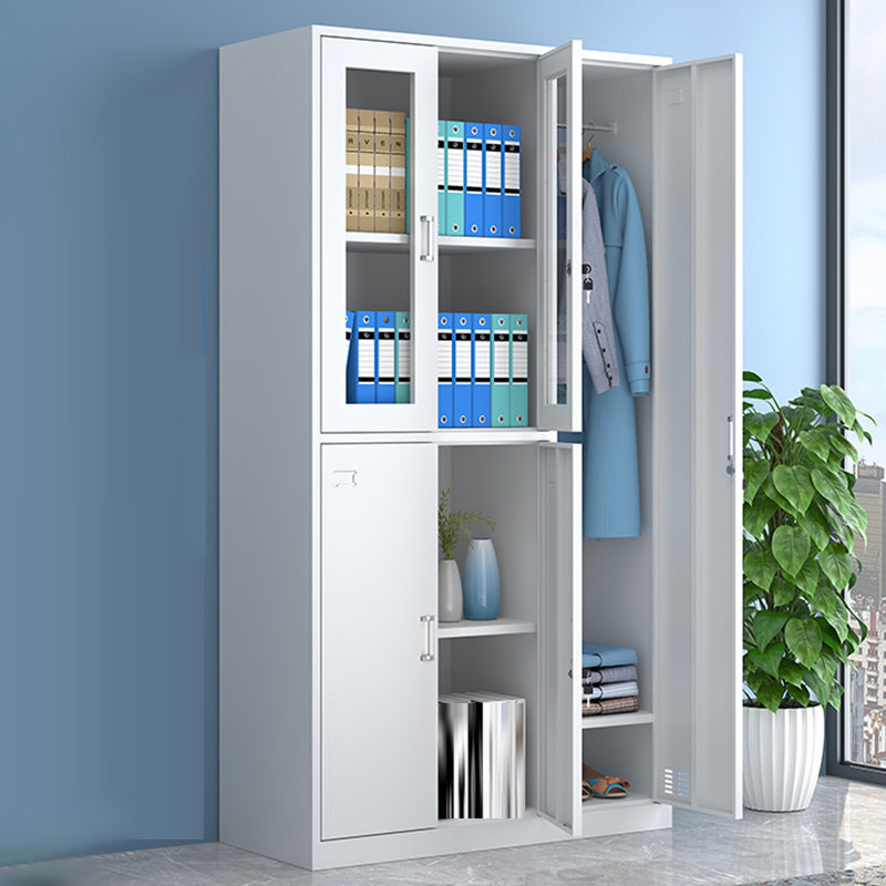 Contemporary Wardrobe Metal White Colour Wardrobe Closet for Bedroom