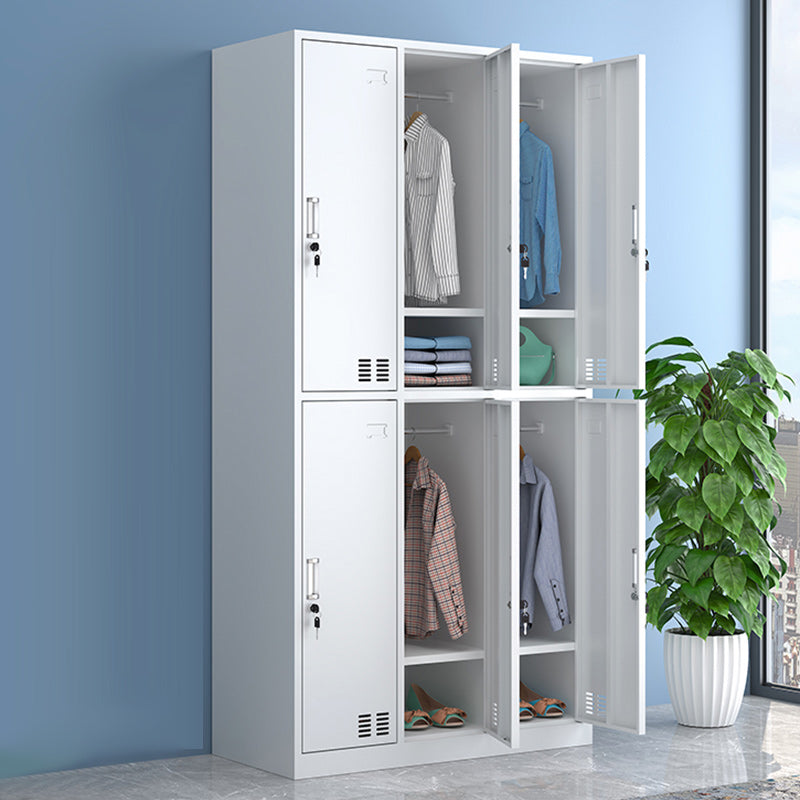 Contemporary Wardrobe Metal White Colour Wardrobe Closet for Bedroom
