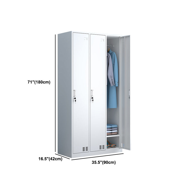 Contemporary Wardrobe Metal White Colour Wardrobe Closet for Bedroom