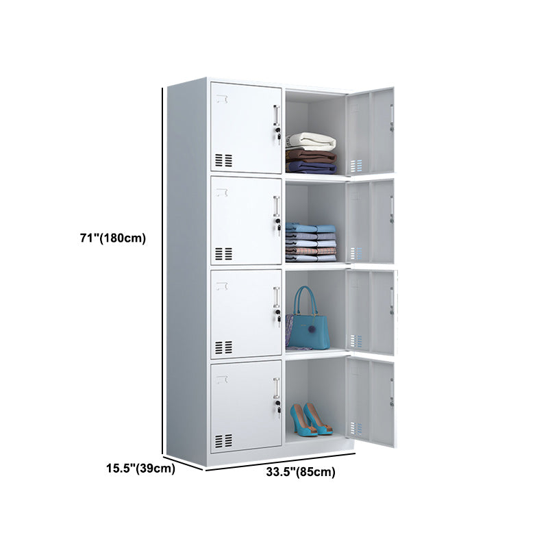 Contemporary Wardrobe Metal White Colour Wardrobe Closet for Bedroom