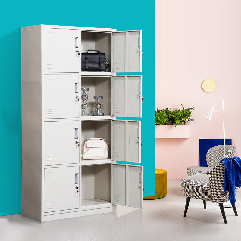 Contemporary Style Steel Wardrobe White Colour Wardrobe Closet for Home