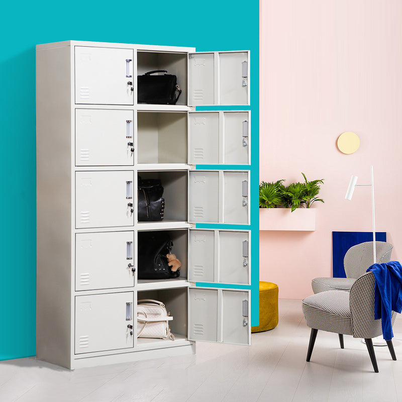 Contemporary Style Steel Wardrobe White Colour Wardrobe Closet for Home