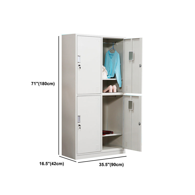 Contemporary Style Steel Wardrobe White Colour Wardrobe Closet for Home