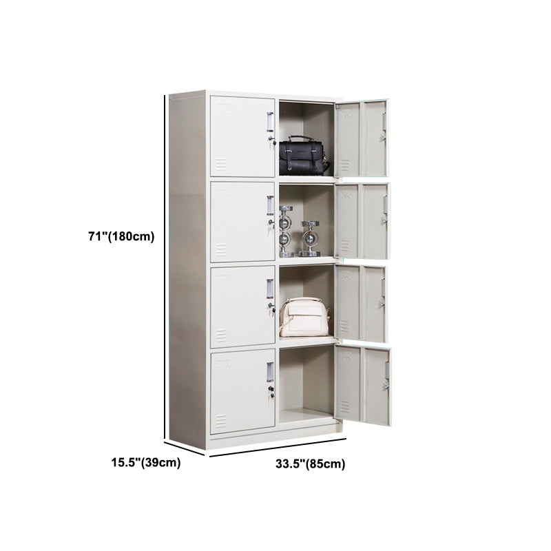 Contemporary Style Steel Wardrobe White Colour Wardrobe Closet for Home