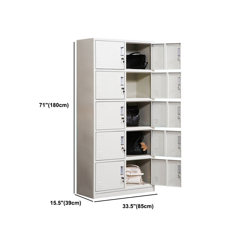 Contemporary Style Steel Wardrobe White Colour Wardrobe Closet for Home