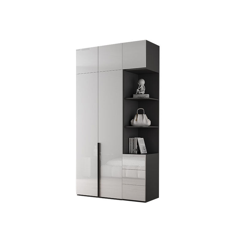 Contemporary Style Wood Wardrobe White Colour Soft Close Door Wardrobe Closet for Home