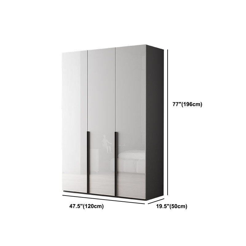 Contemporary Style Wood Wardrobe White Colour Soft Close Door Wardrobe Closet for Home