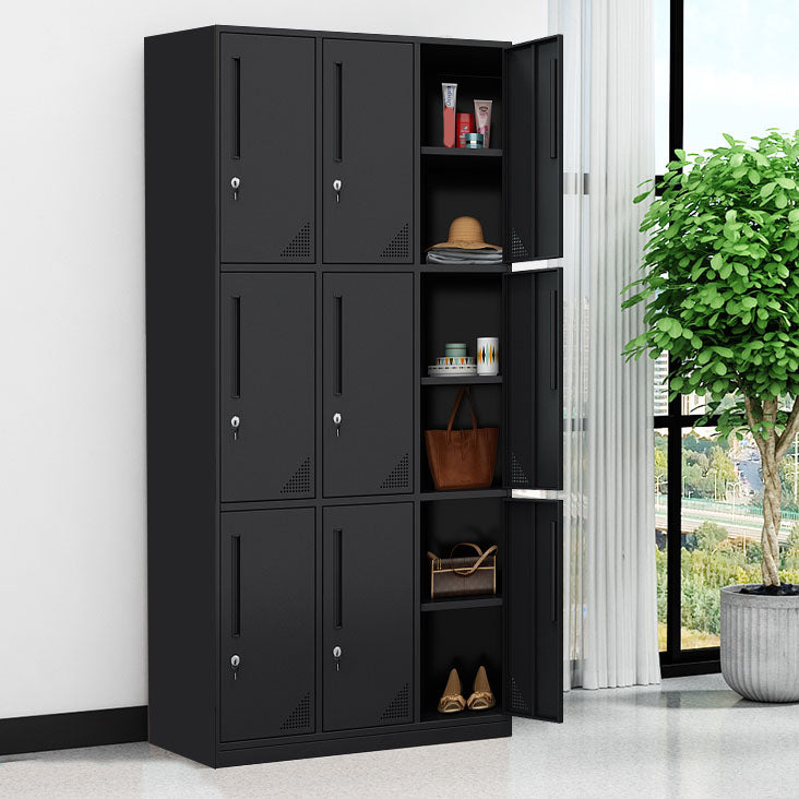 Contemporary Style Wardrobe Armoire Steel Wardrobe Closet with Lock
