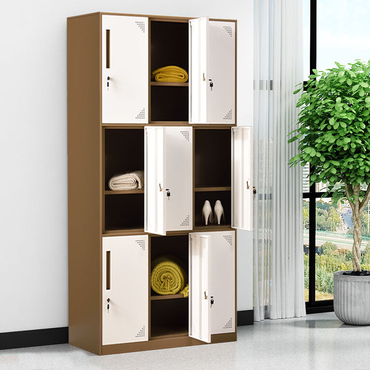 Contemporary Style Wardrobe Armoire Steel Wardrobe Closet with Lock