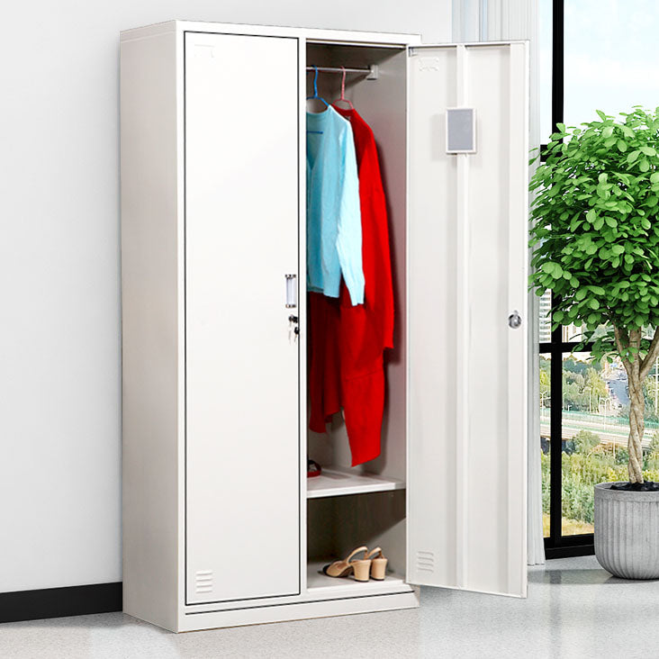 Contemporary Style Wardrobe Armoire Steel Wardrobe Closet with Lock