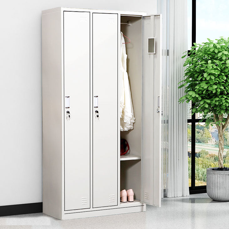 Contemporary Style Wardrobe Armoire Steel Wardrobe Closet with Lock