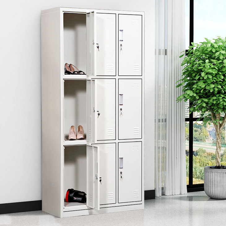 Contemporary Style Wardrobe Armoire Steel Wardrobe Closet with Lock