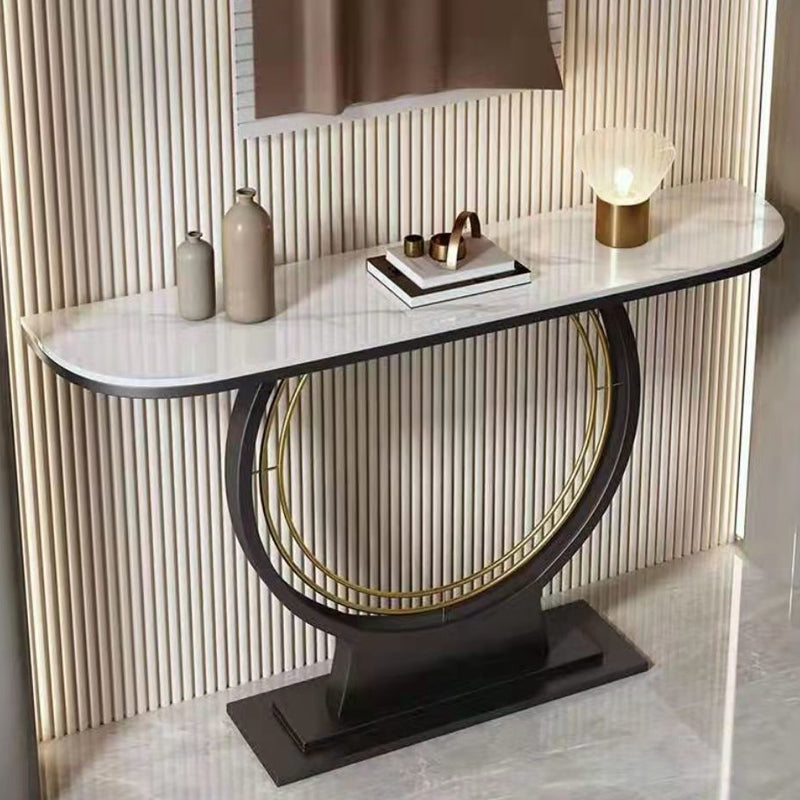 11.8" W Slate Console Scratch Resistant Contemporary Sofa Console Table