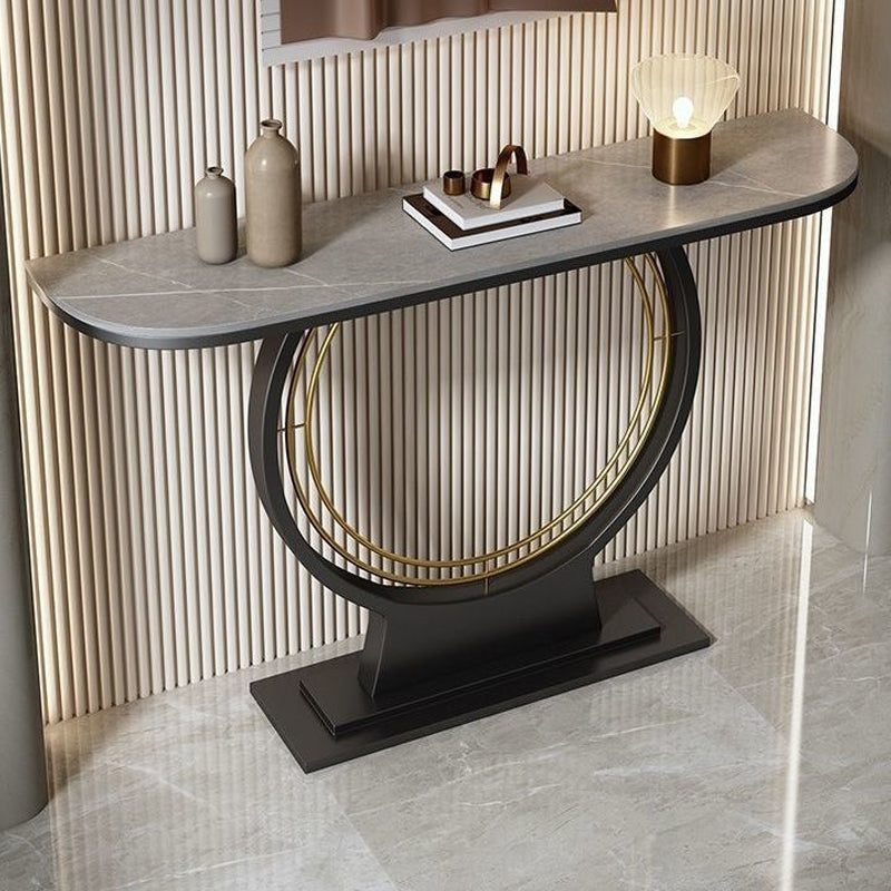11.8" W Slate Console Scratch Resistant Contemporary Sofa Console Table