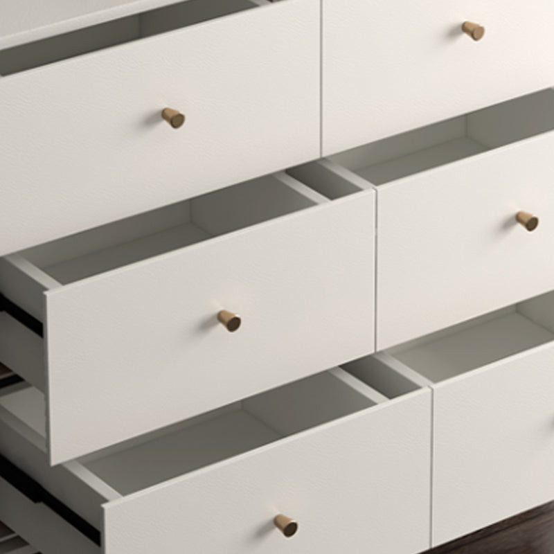 Classic Glam Soft-Close Storage Chest Drawers White Wood Dresser