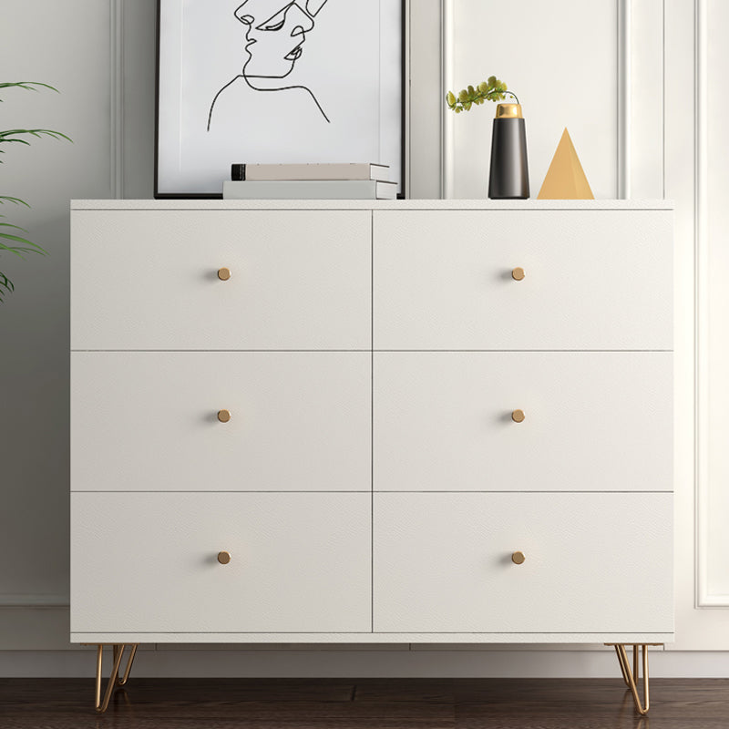 Classic Glam Soft-Close Storage Chest Drawers White Wood Dresser